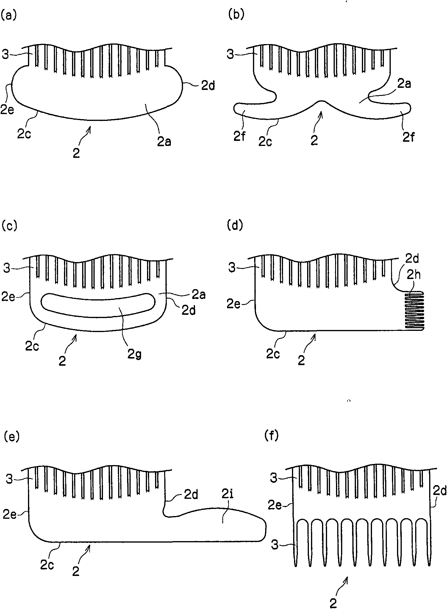 Comb and method for hairdressing and beauty