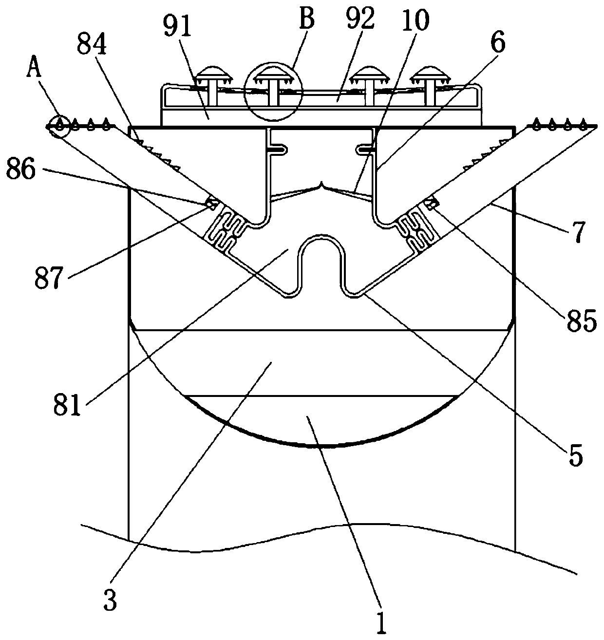 Active stress eliminating device for tunnel construction and active stress eliminating method