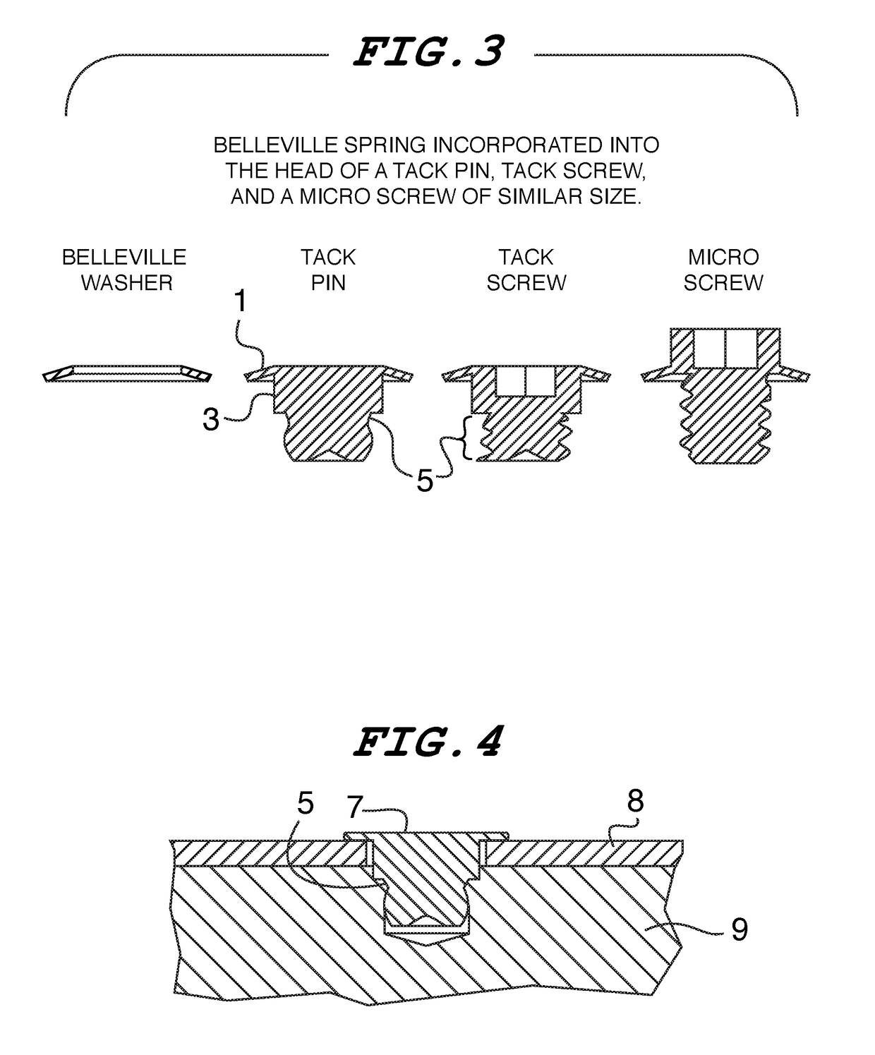 Fastener with a Belleville head