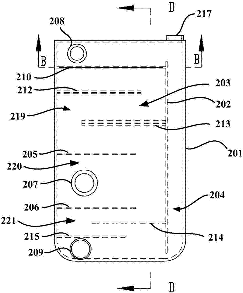 Gas-liquid separator for plate-type evaporator and plate-type evaporator