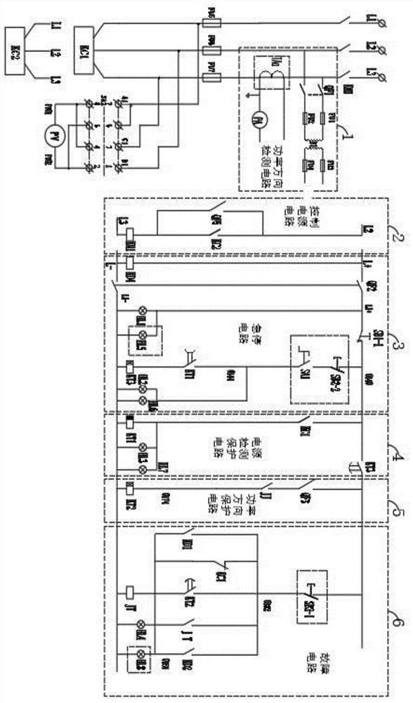 Electrical control circuit for main motor of circulating cableway dragged by diesel generator