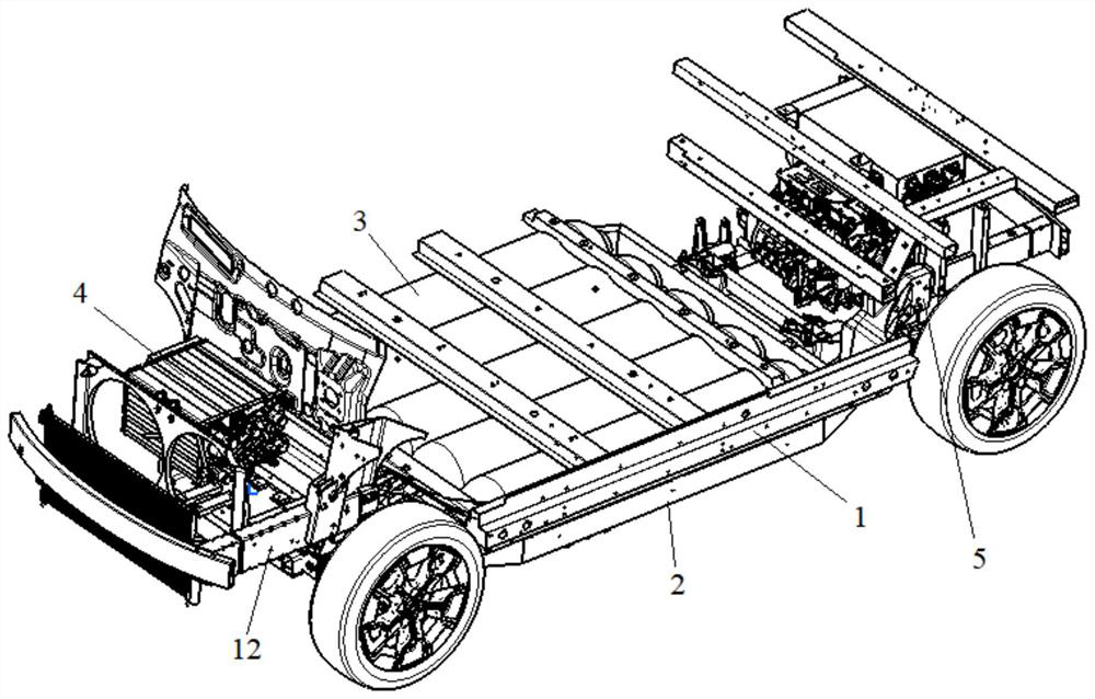 Front-engine rear-drive hydrogen energy automobile whole-vehicle framework and hydrogen energy automobile