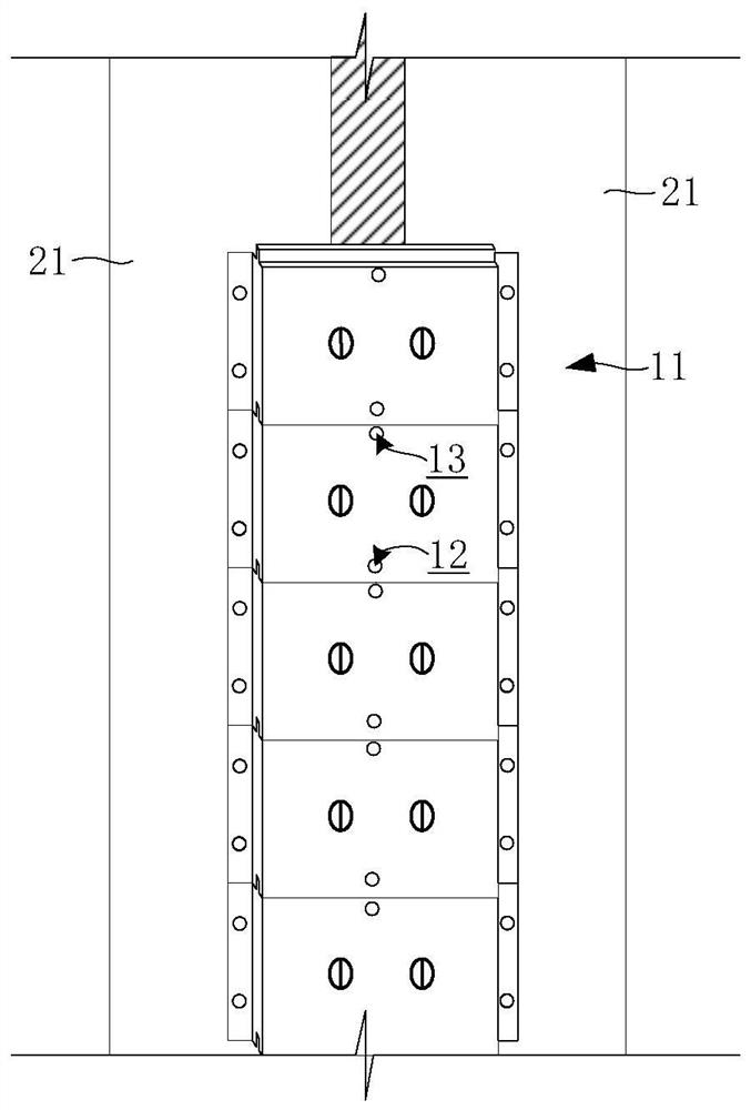 Method for leaking stoppage between foundation pit fender posts