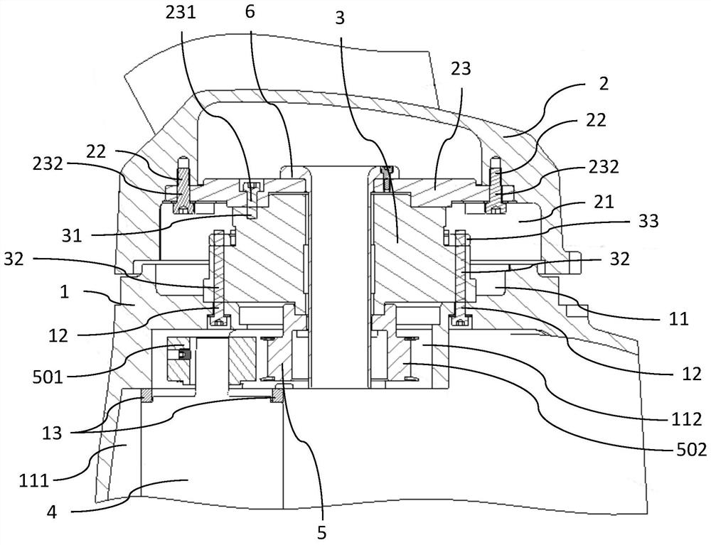 Robot body joint structure