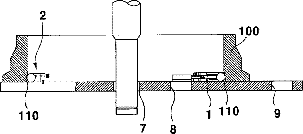 Measuring tool for inner and outer diameter of sealing surface of fuel exchanger