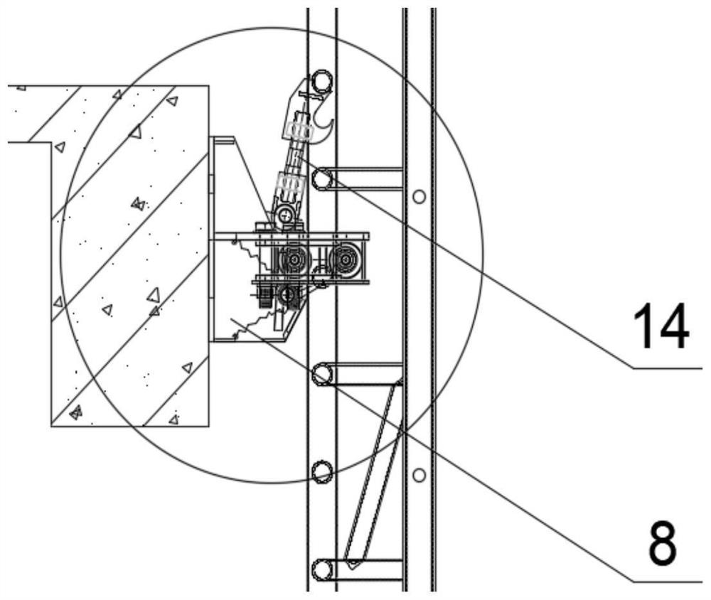 Attached lift scaffold