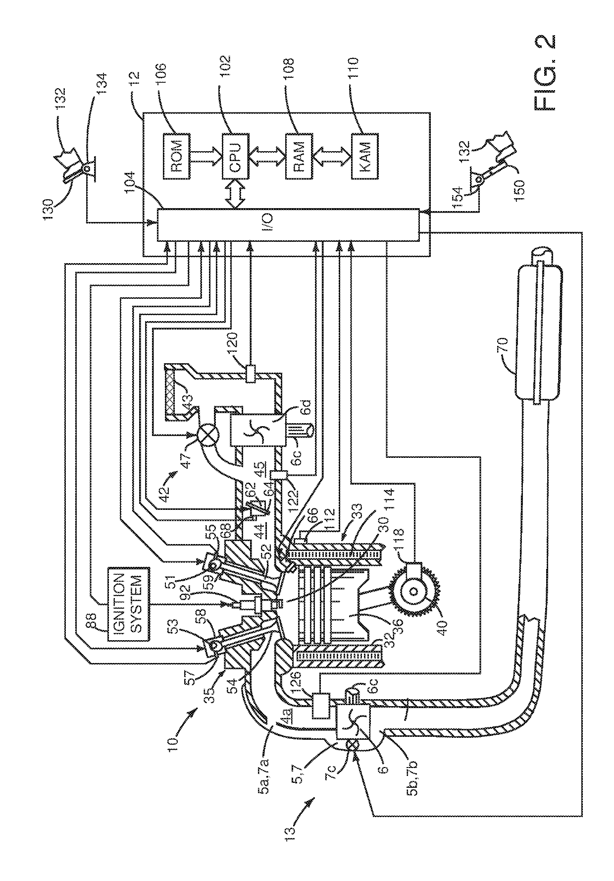 Internal combustion engine with exhaust-gas turbocharging arrangement