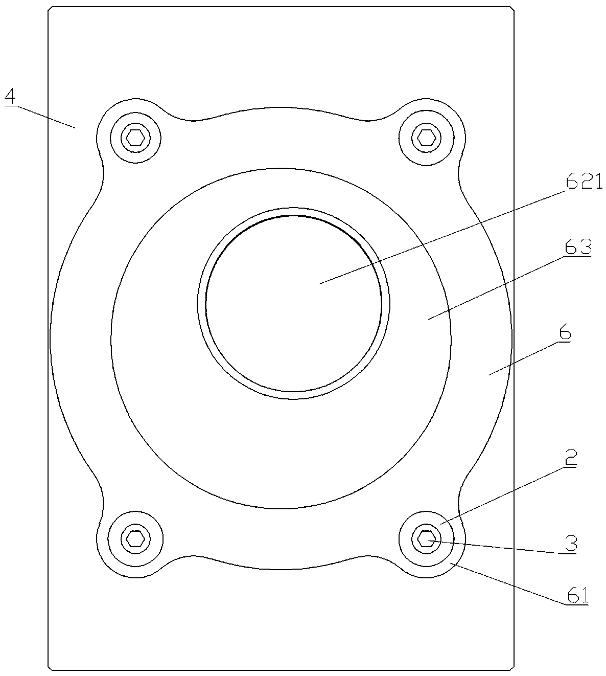 Special fixture capable of preventing clamping deformation for special-shaped support seat