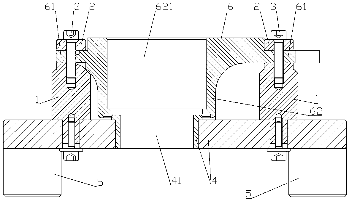 Special fixture capable of preventing clamping deformation for special-shaped support seat