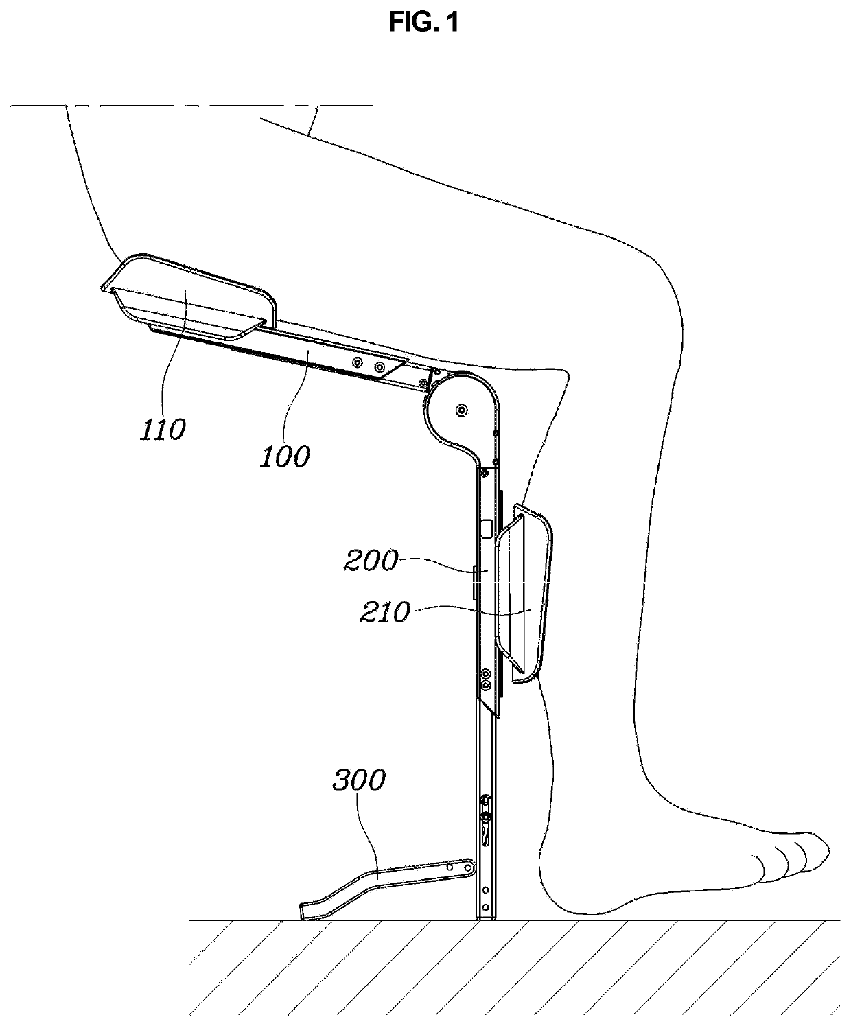 Seating support device of wearable chair