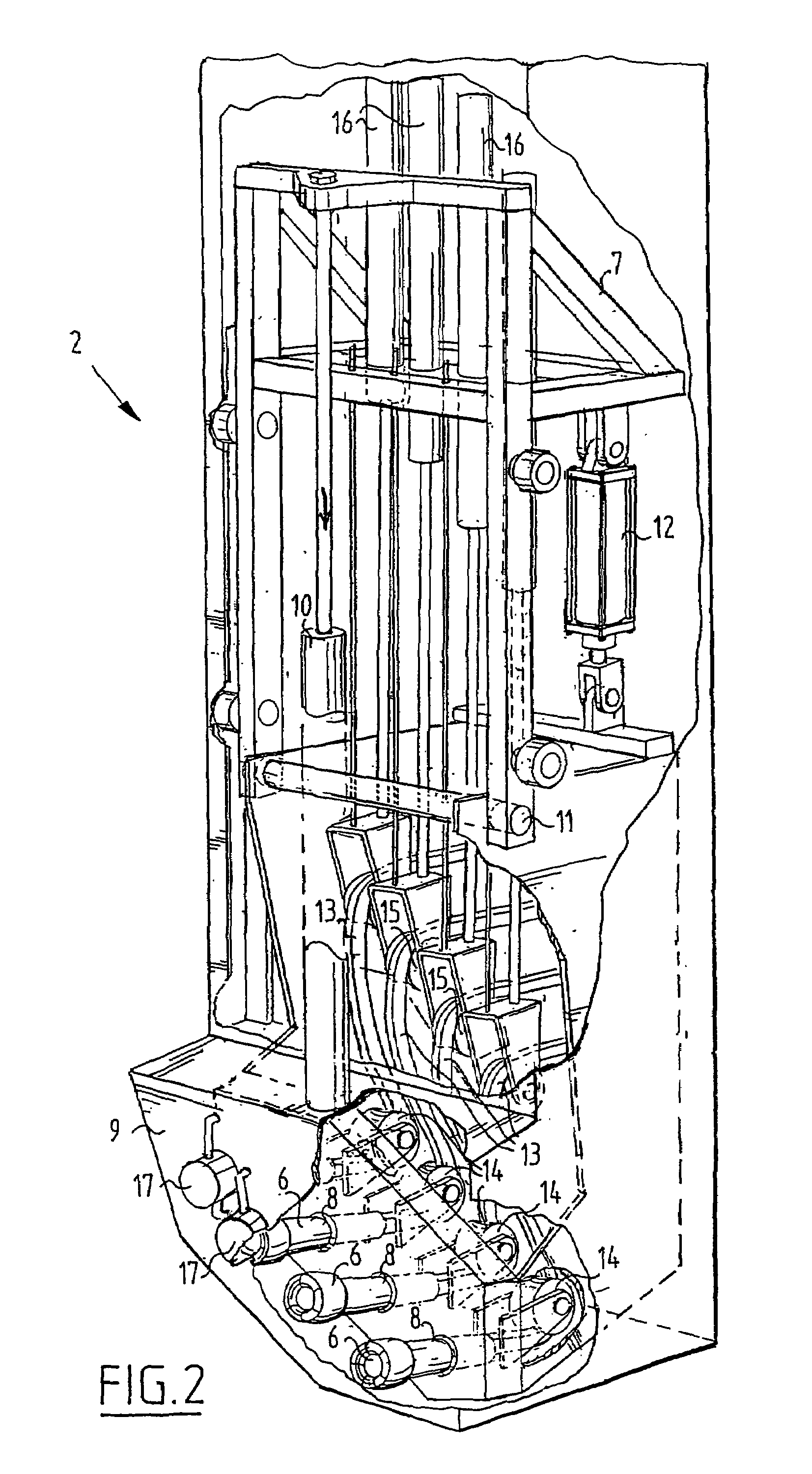 Milking apparatus and holder for receiving teat cups