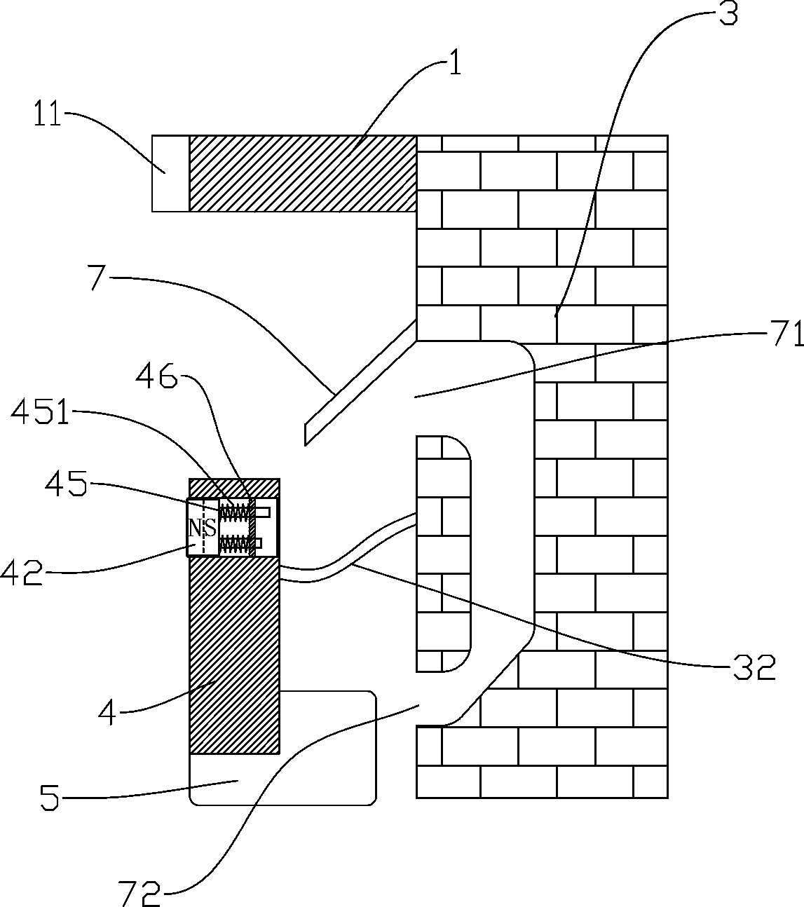 Docking lock with splash protection for ferry boats