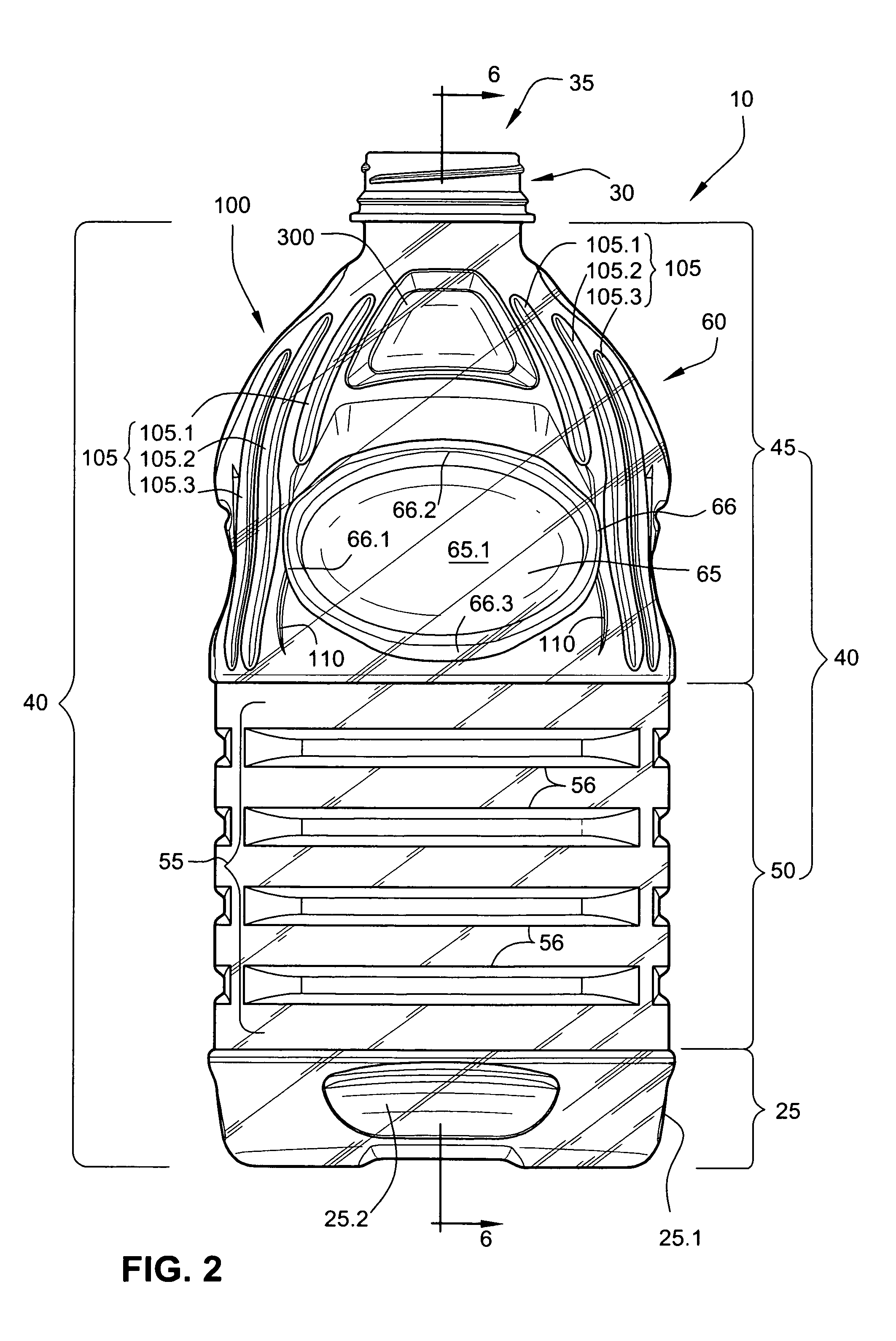 Lightweight, high strength bottle