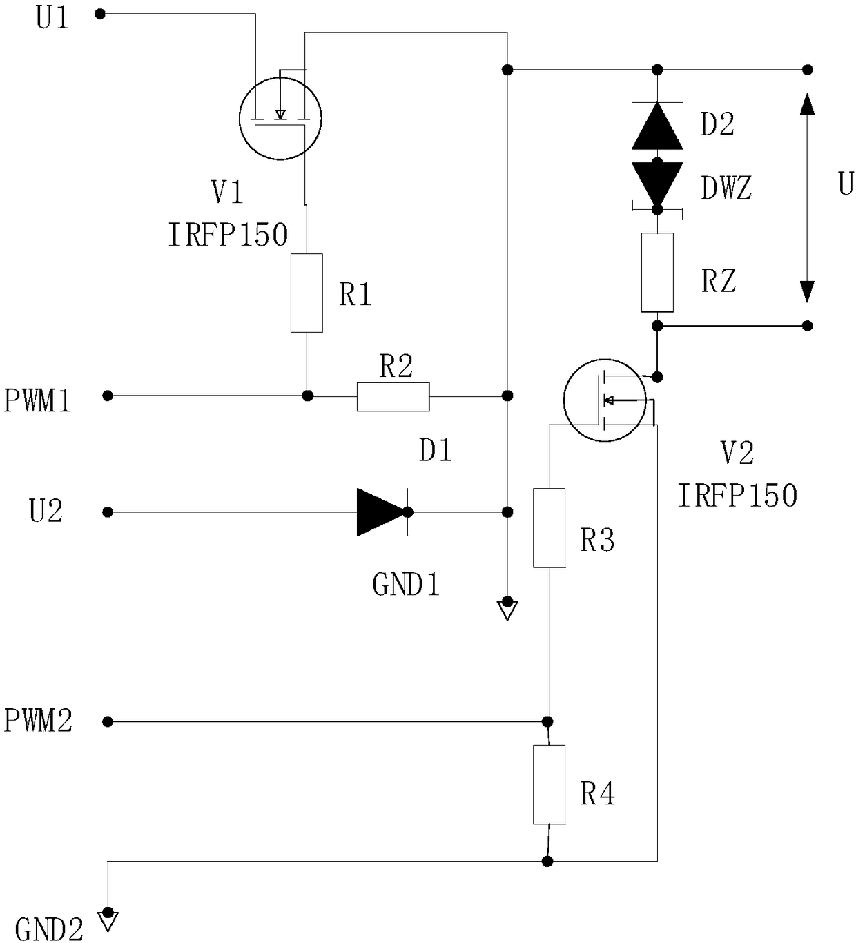 Double-voltage driving circuit of high-speed switch valve