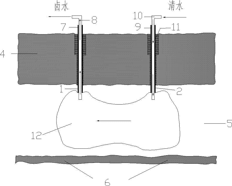Double-vertical shaft horizontal butt joint salt cavern deposit construction method