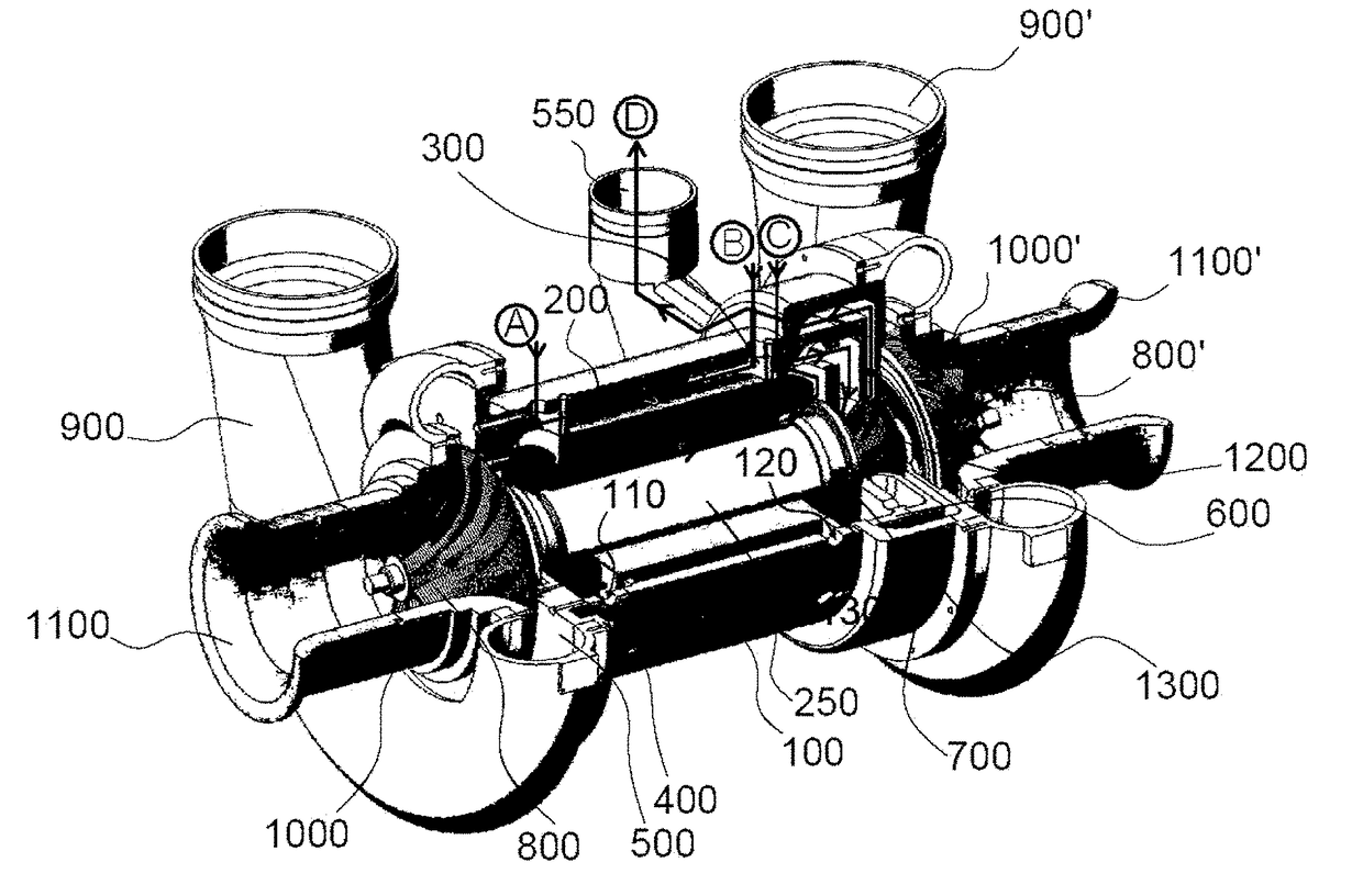 Direct drive type dual turbo blower cooling structure