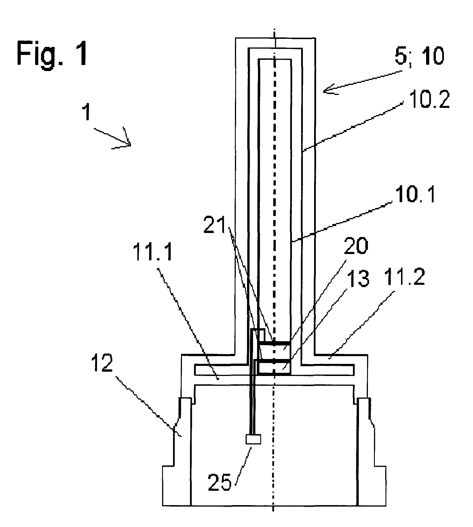 Apparatus for determining and/or monitoring a process variable
