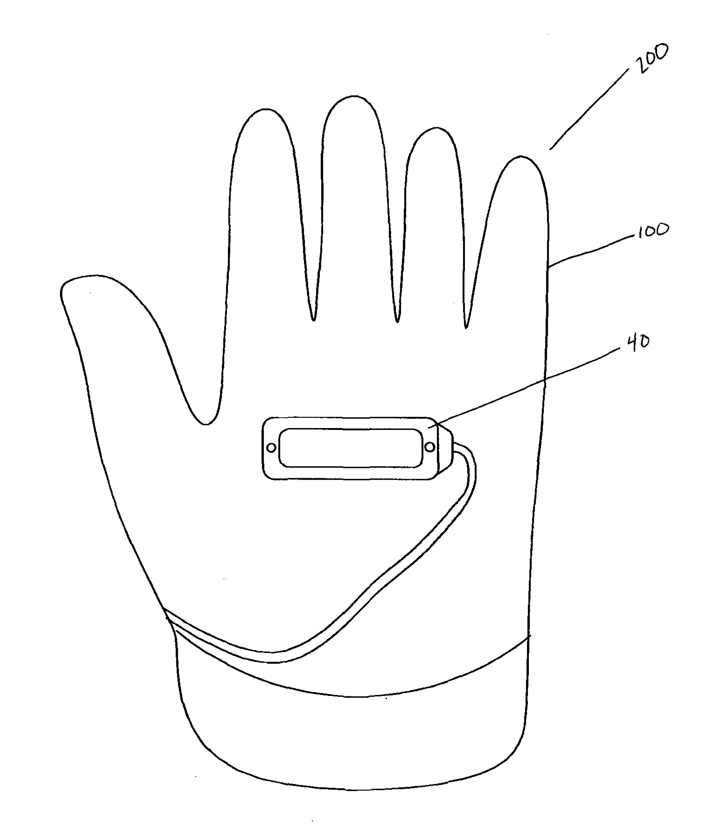 Pressure activated lighted glove