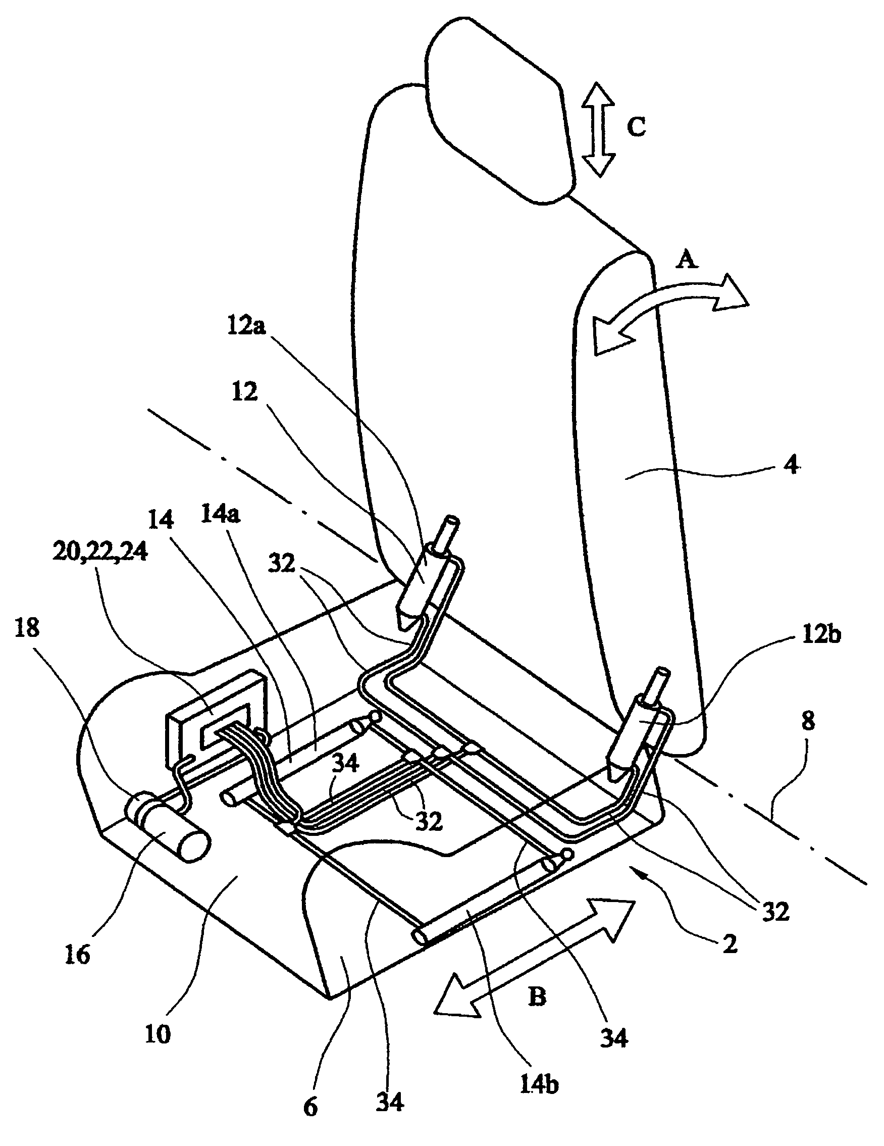 Hydraulic vehicle seat adjustment with system protection valve