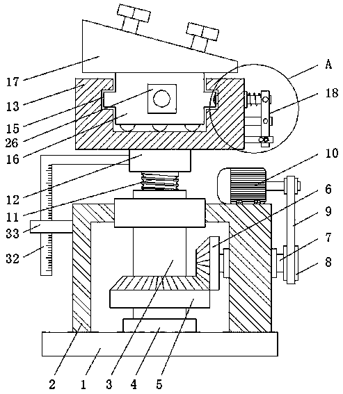 Bed moving device for knitting flat machine