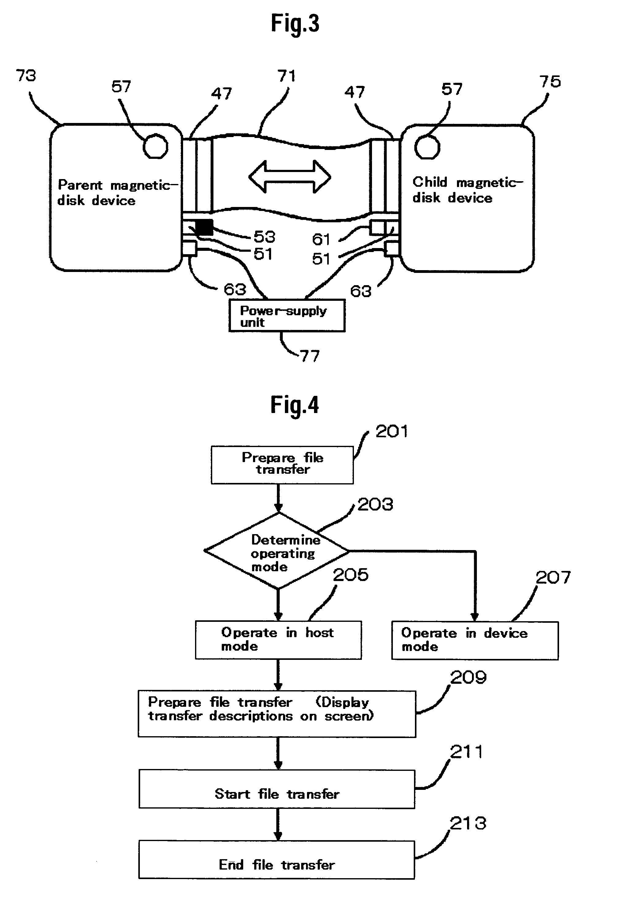 Storage devices and method of transferring file between the devices