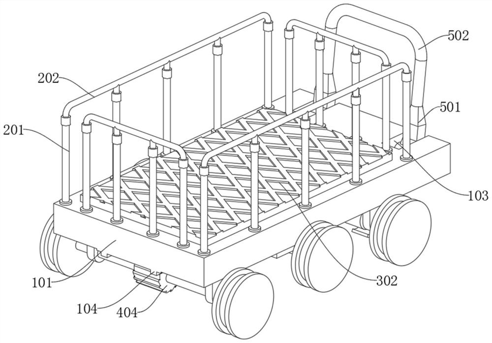 Track flatbed car with adjustable load-bearing and automatic braking function