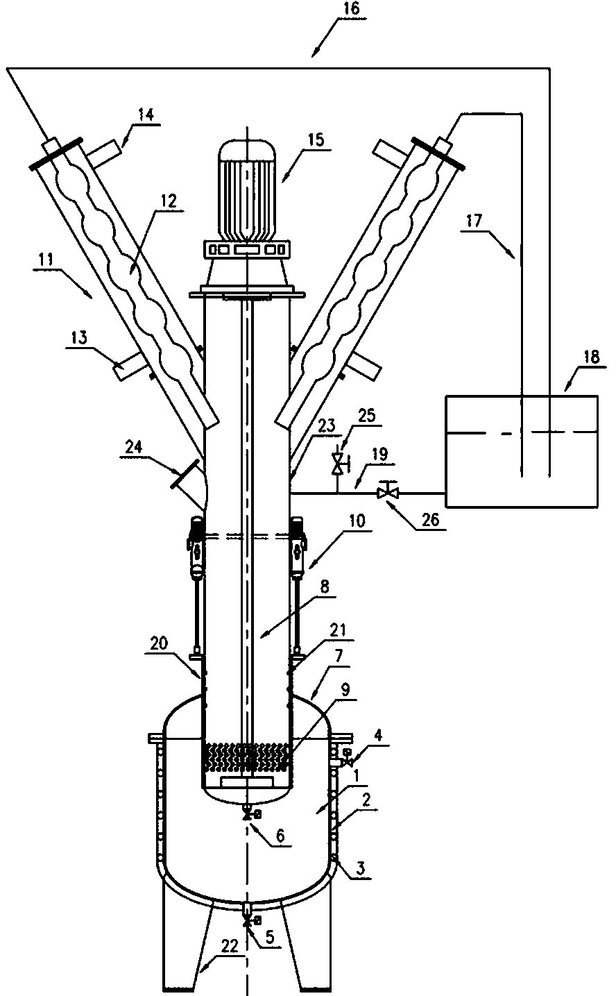 Telescoping extraction device for efficiently recovering valuable components of manganese slag