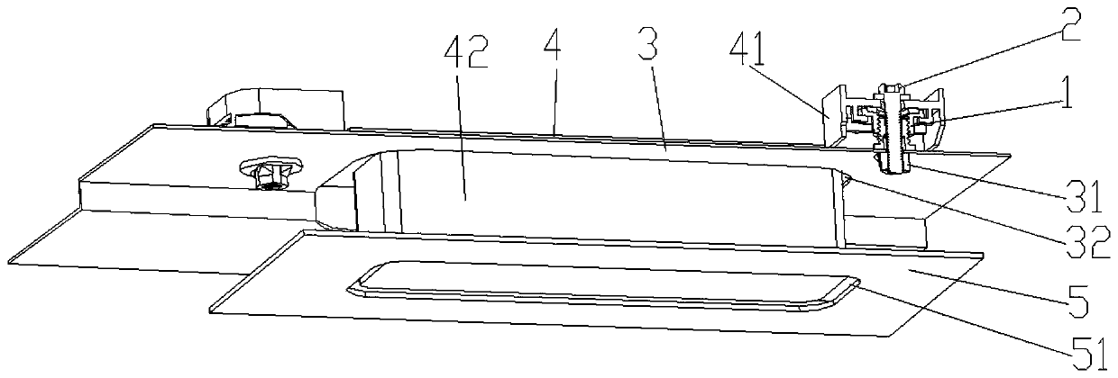 Mounting structure for hidden handle and mounting method thereof