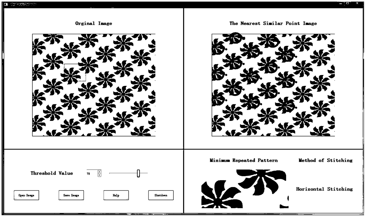 Automatic detection method for minimum repetition unit of printed fabric image
