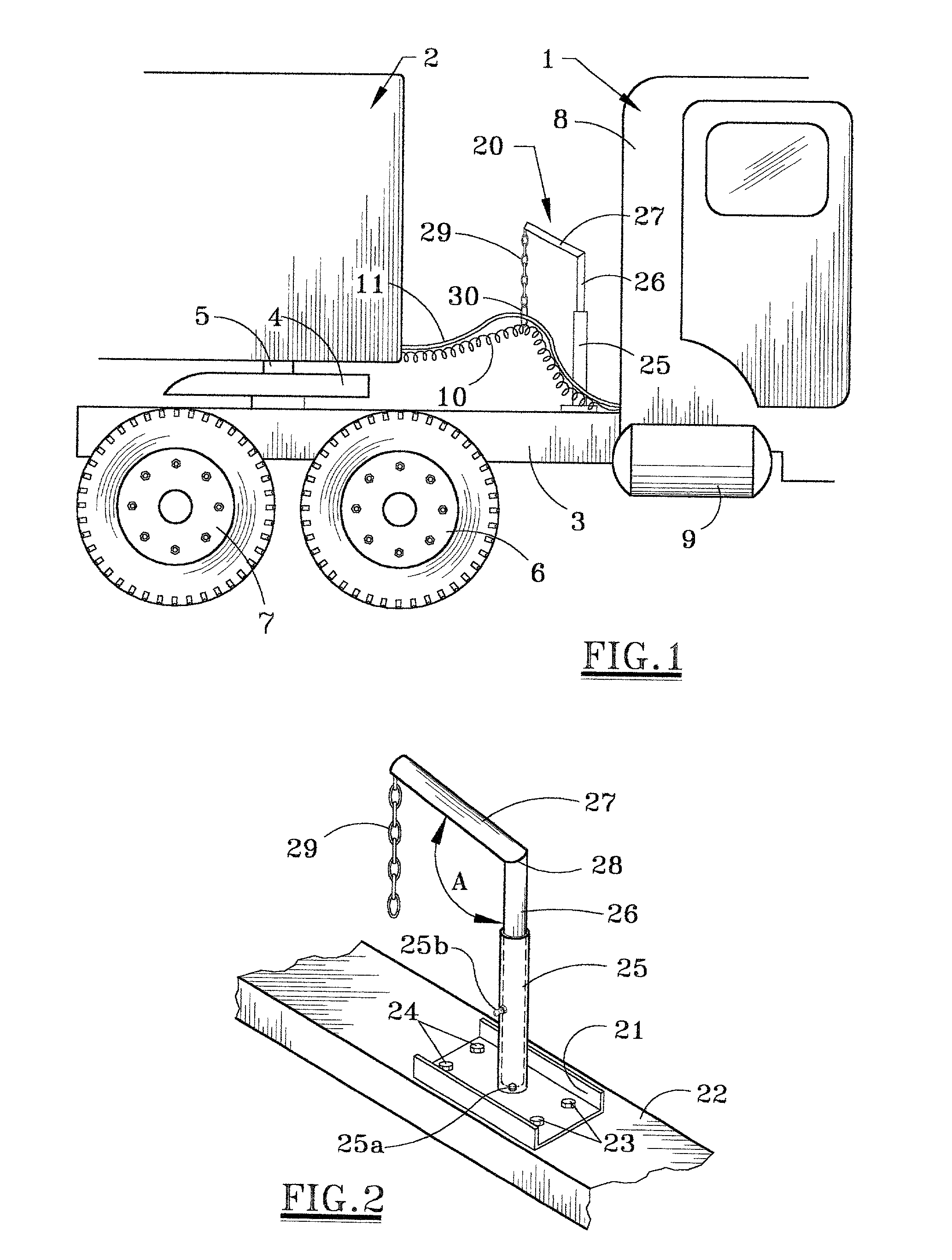 Tractor-trailer support apparatus