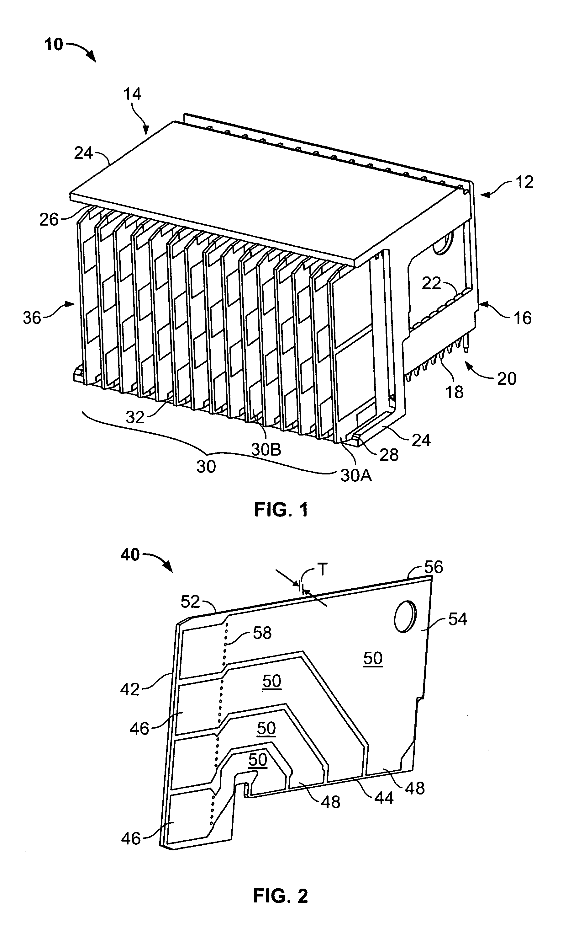 Electrical connector power wafers