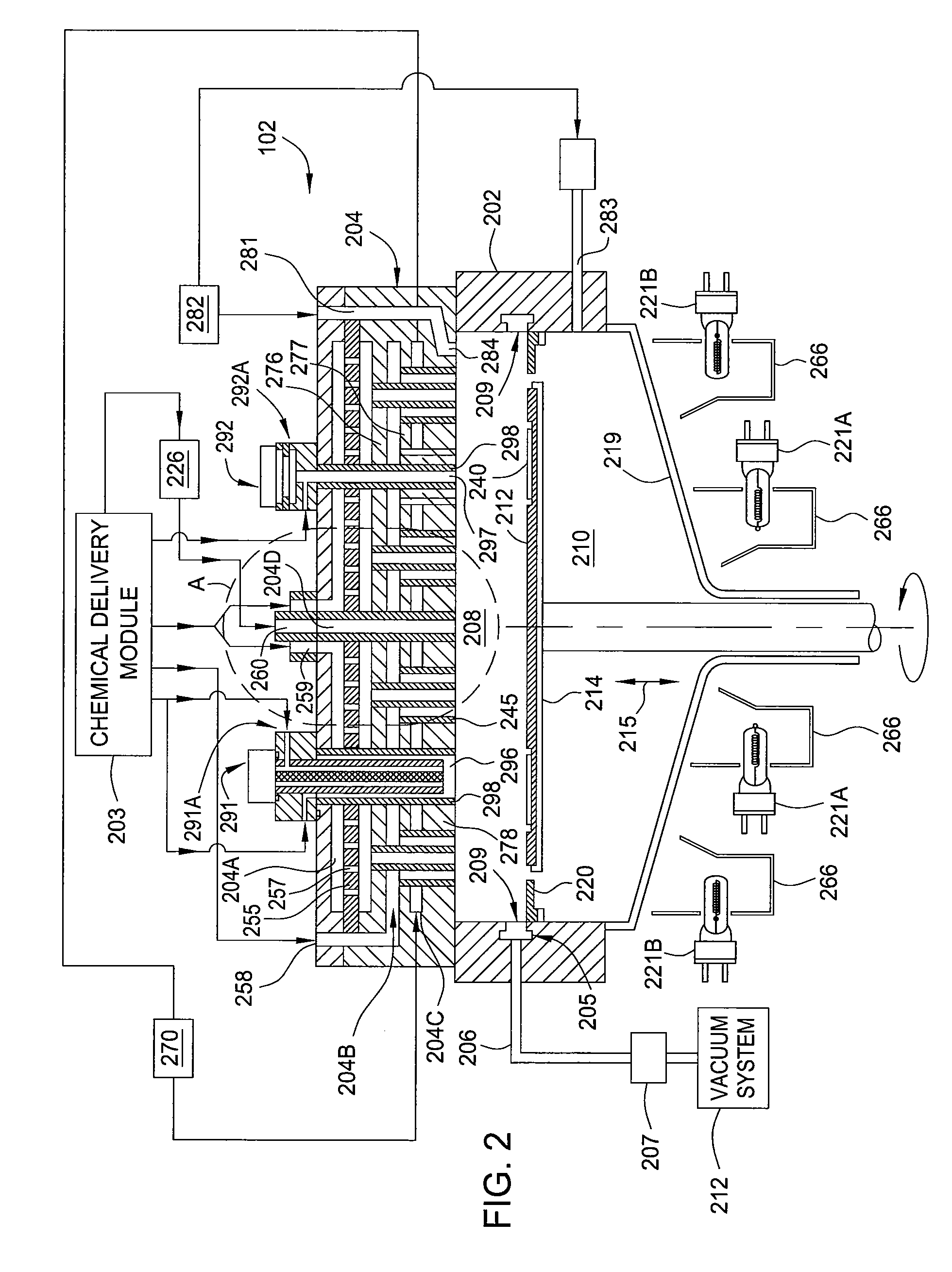 Multiple precursor showerhead with by-pass ports