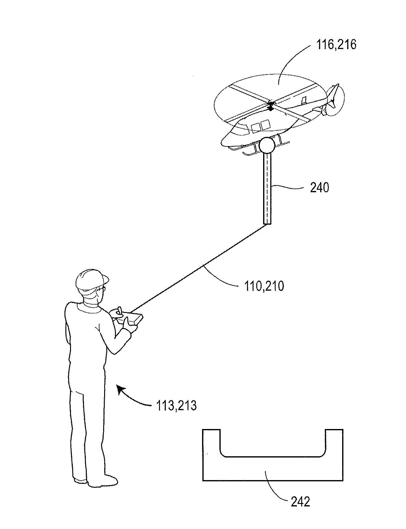 Tethering system and method for remote device
