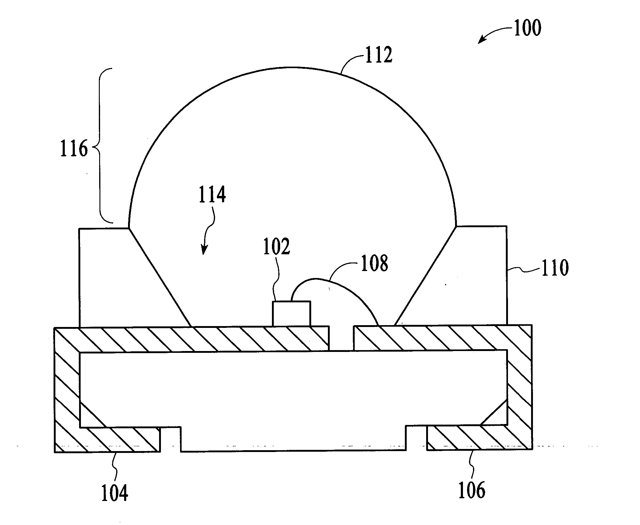 PLCC package with integrated lens and method for making the package