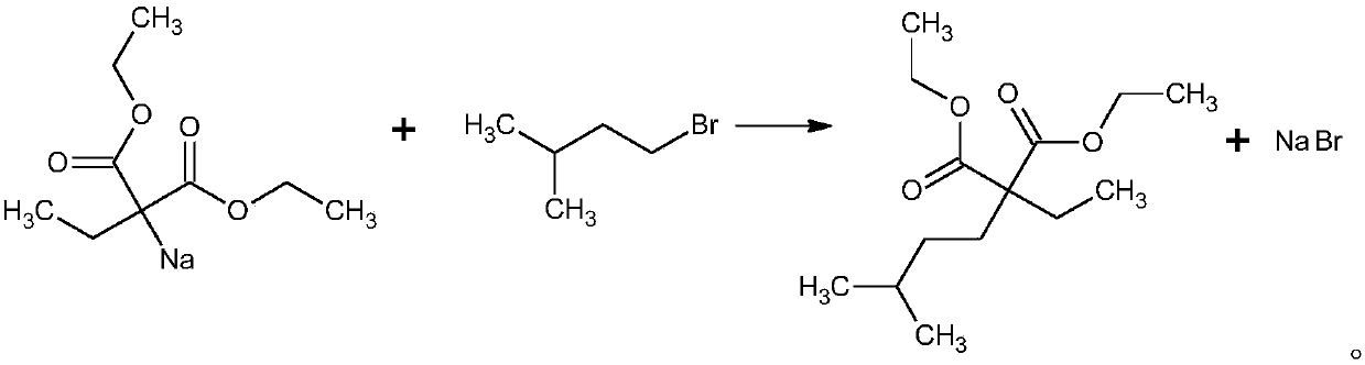 The preparation method of ethyl isopentyl malonate diethyl ester