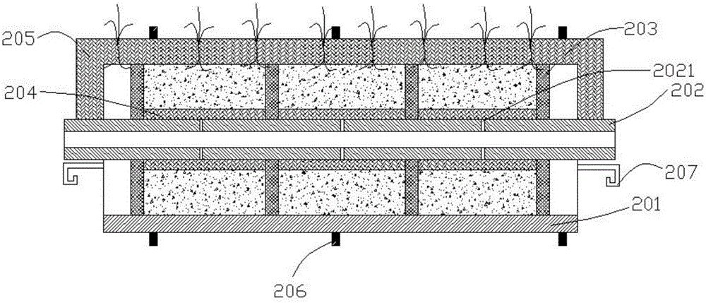 Plant ornament based on artificial grass and sedum lineare