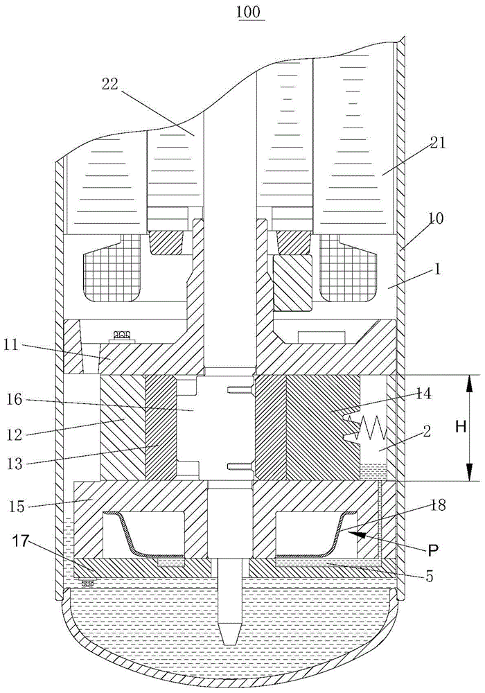 Low-backpressure rotary type compressor