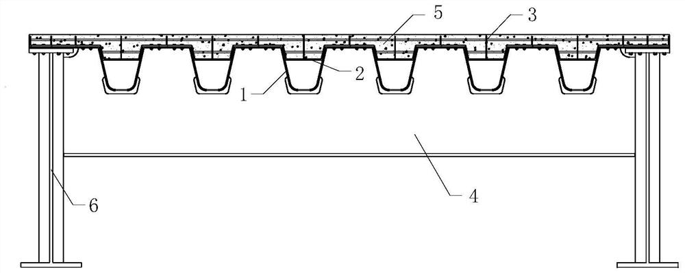 Fabricated combined steel bridge deck structure