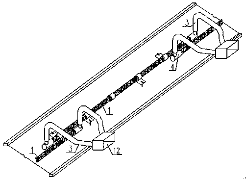 Full cross-section grouting pipe device