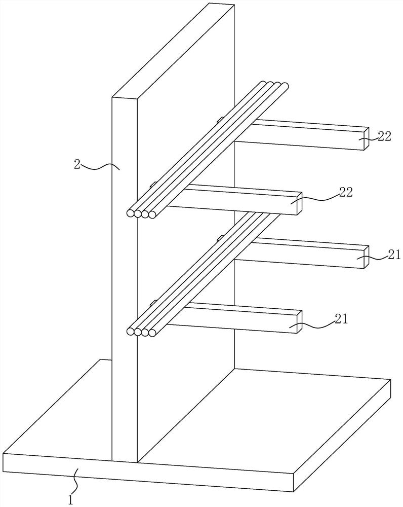 Reinforcing steel bar placing frame