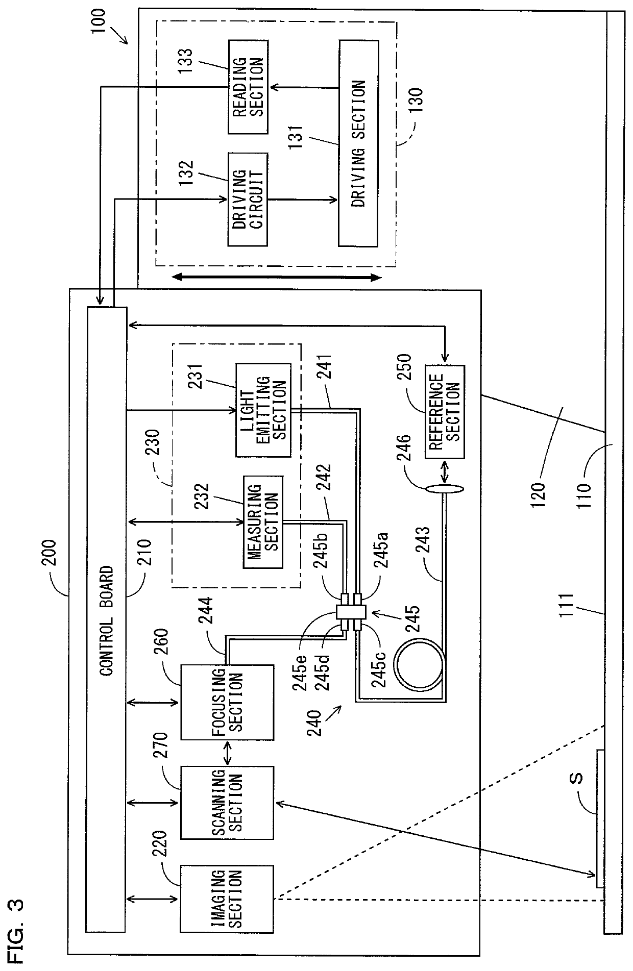 Optical-scanning-height measuring device