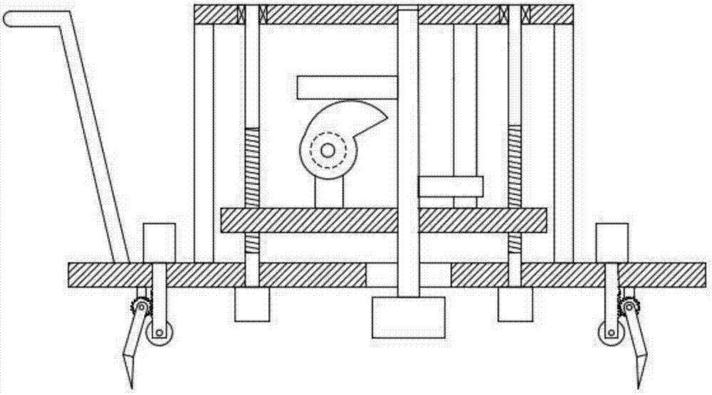 Adjustable soil leveling machine for construction