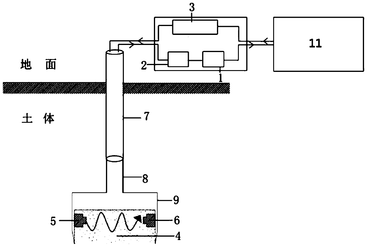 Bending element system used for continuously testing wave velocity of soft soil in situ