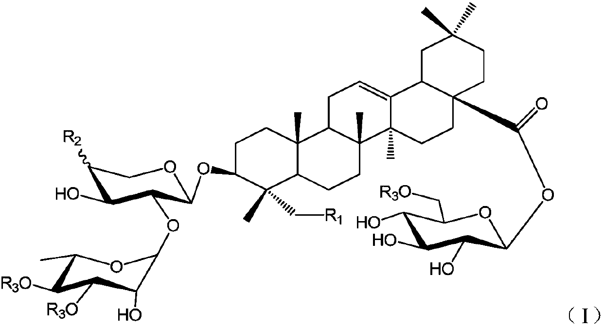 Oleanolic acid-type saponin compound and composition thereof