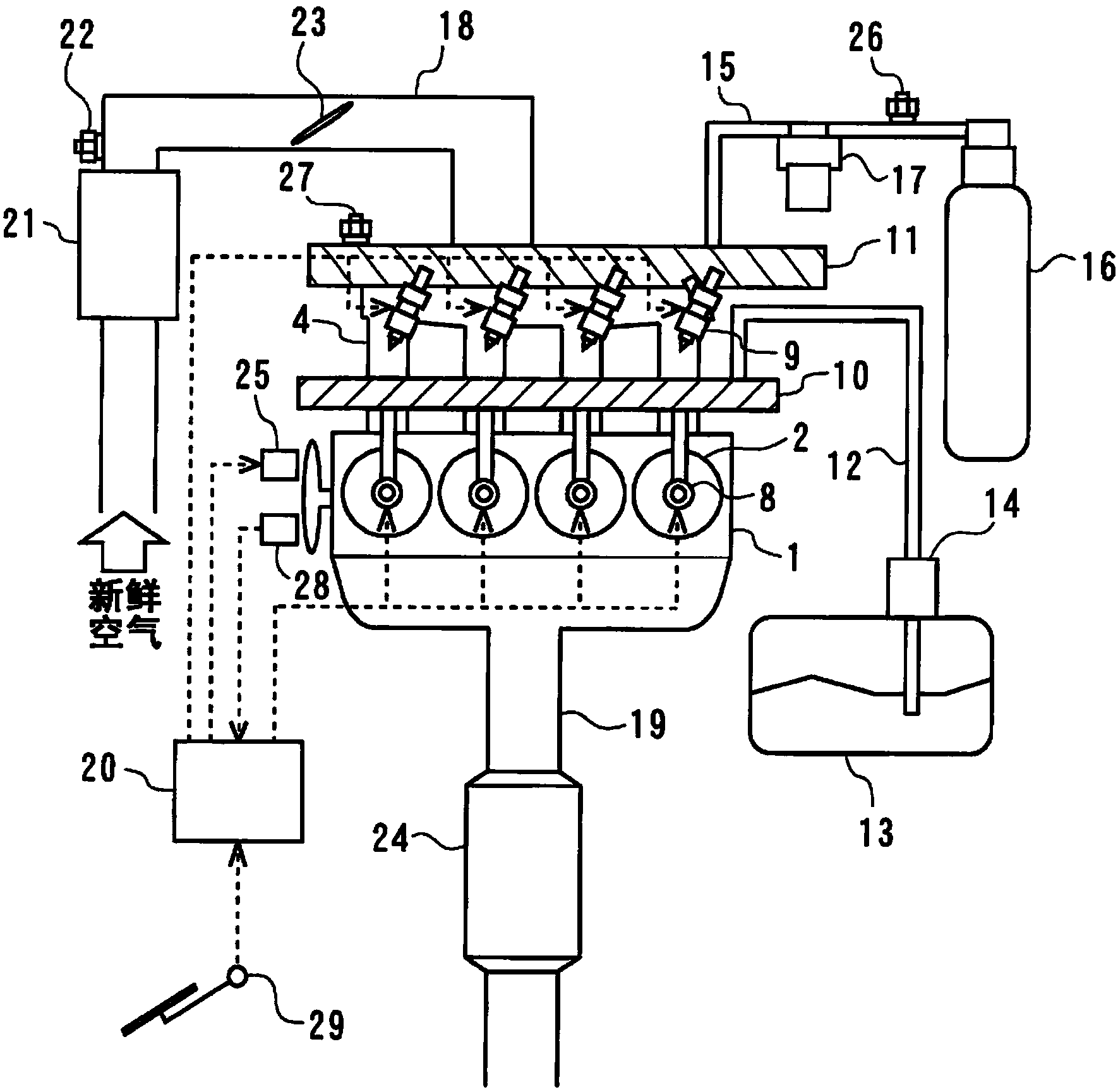 Control system for multiple-fuel internal combustion engine