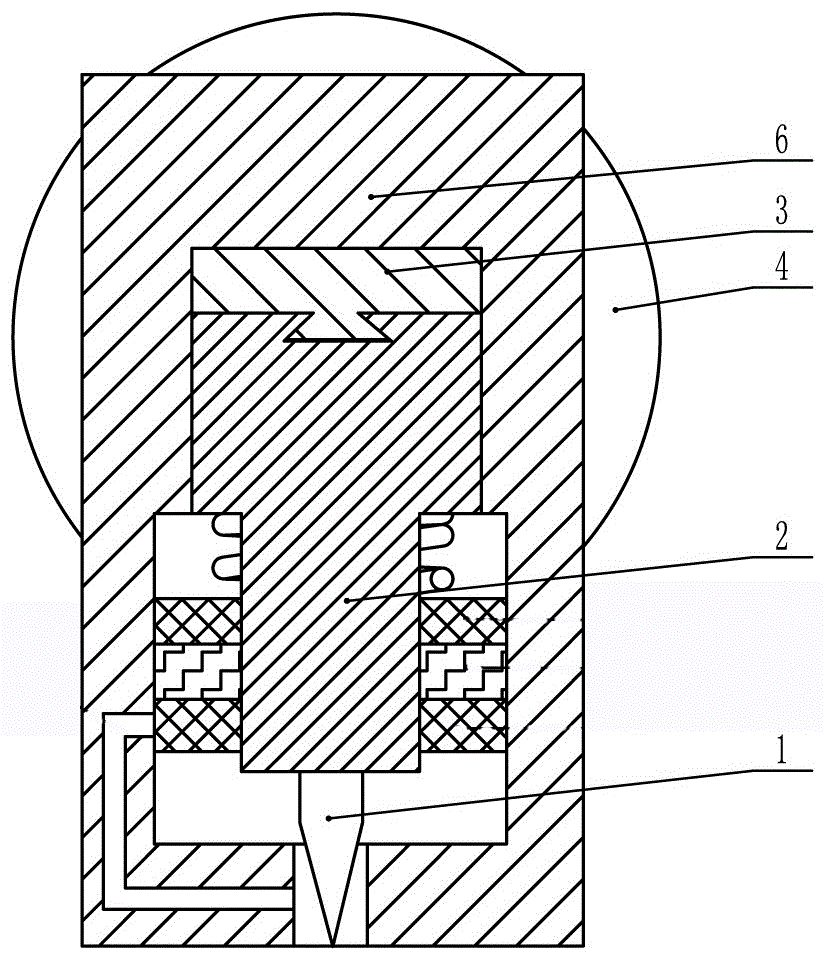 A kind of dovetail groove oblique block needle for skin pricking experiment