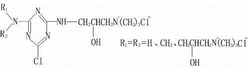 Cellulose fiber dyeing process adopting cationic modification