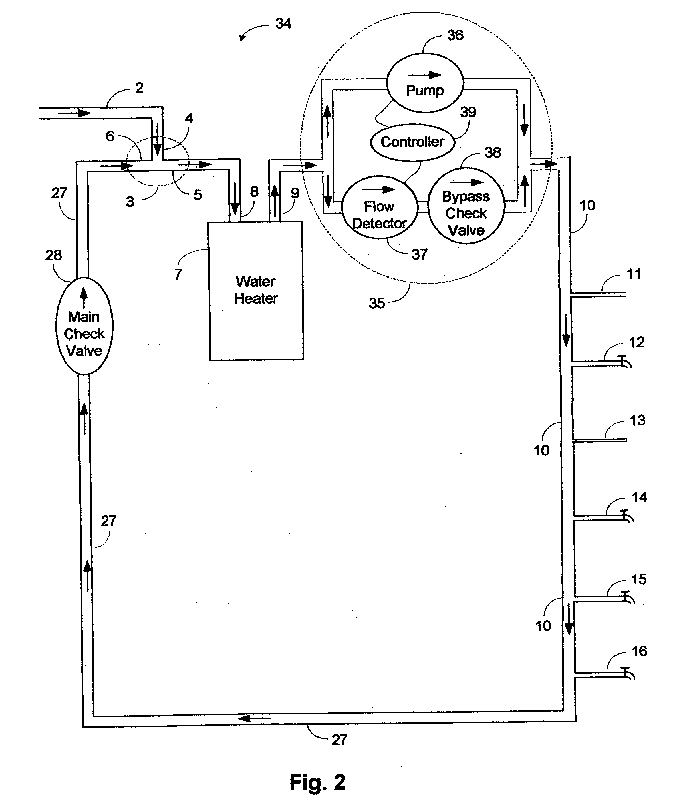 Water conservation / hot water recirculation system utilizing timer and demand method