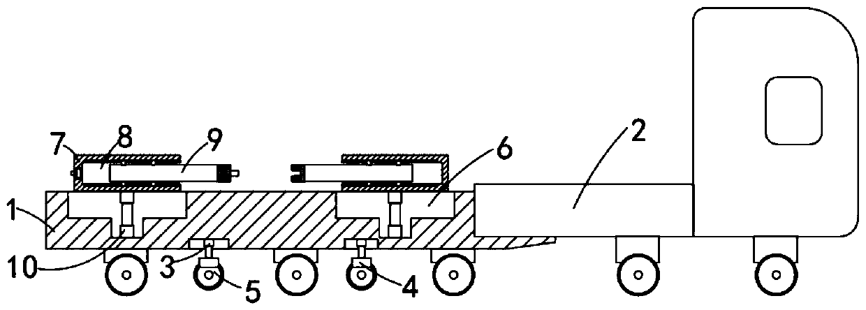 Semitrailer with high bearing pressure and high supporting strength