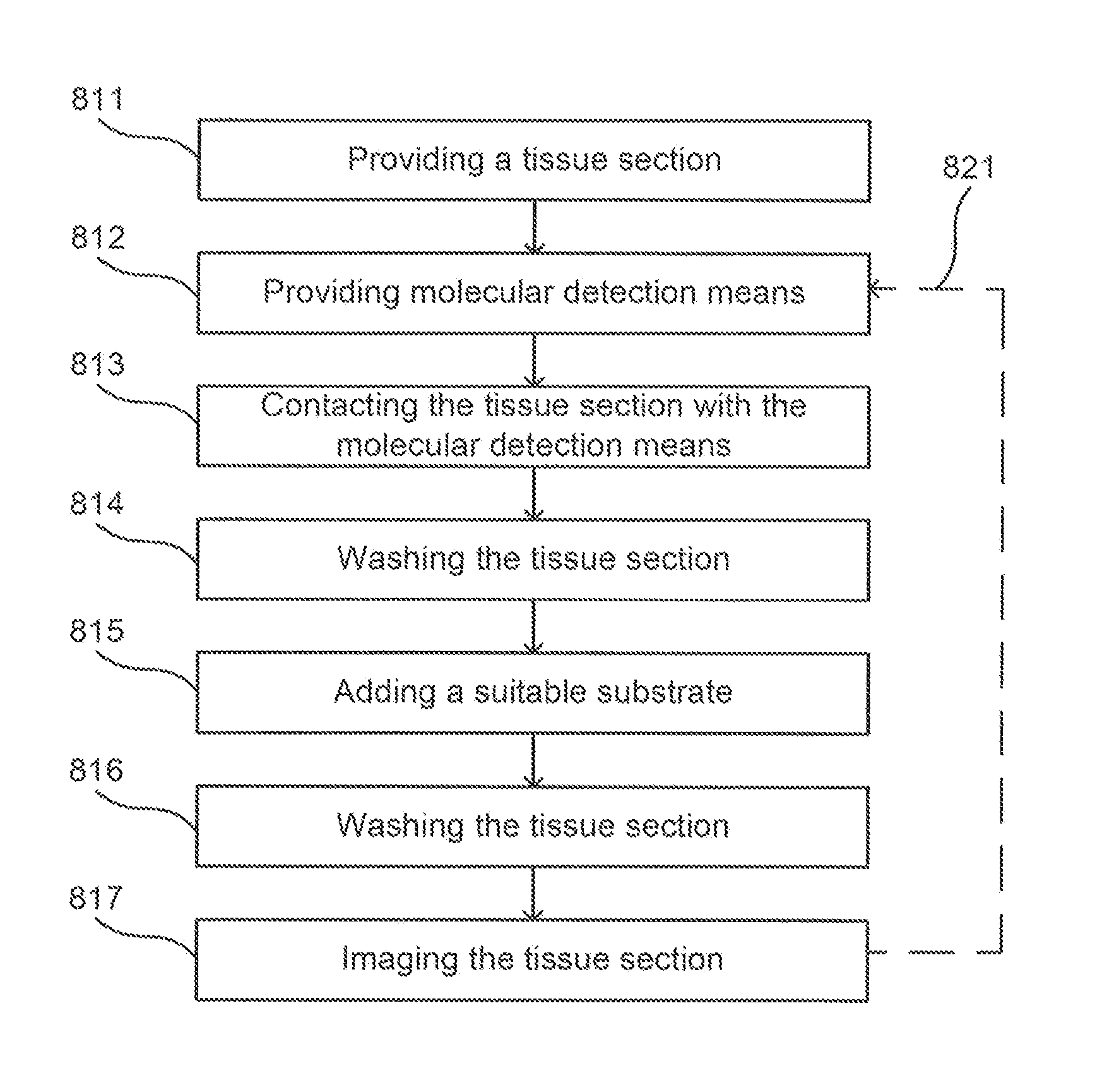 Method for providing images of a tissue section